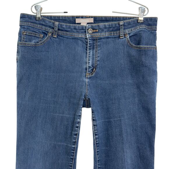 Chicos Jeans 2.5 Short (14) 36x28 Mid Wash/Rise Straight Stretch Denim Staple - Picture 2 of 13
